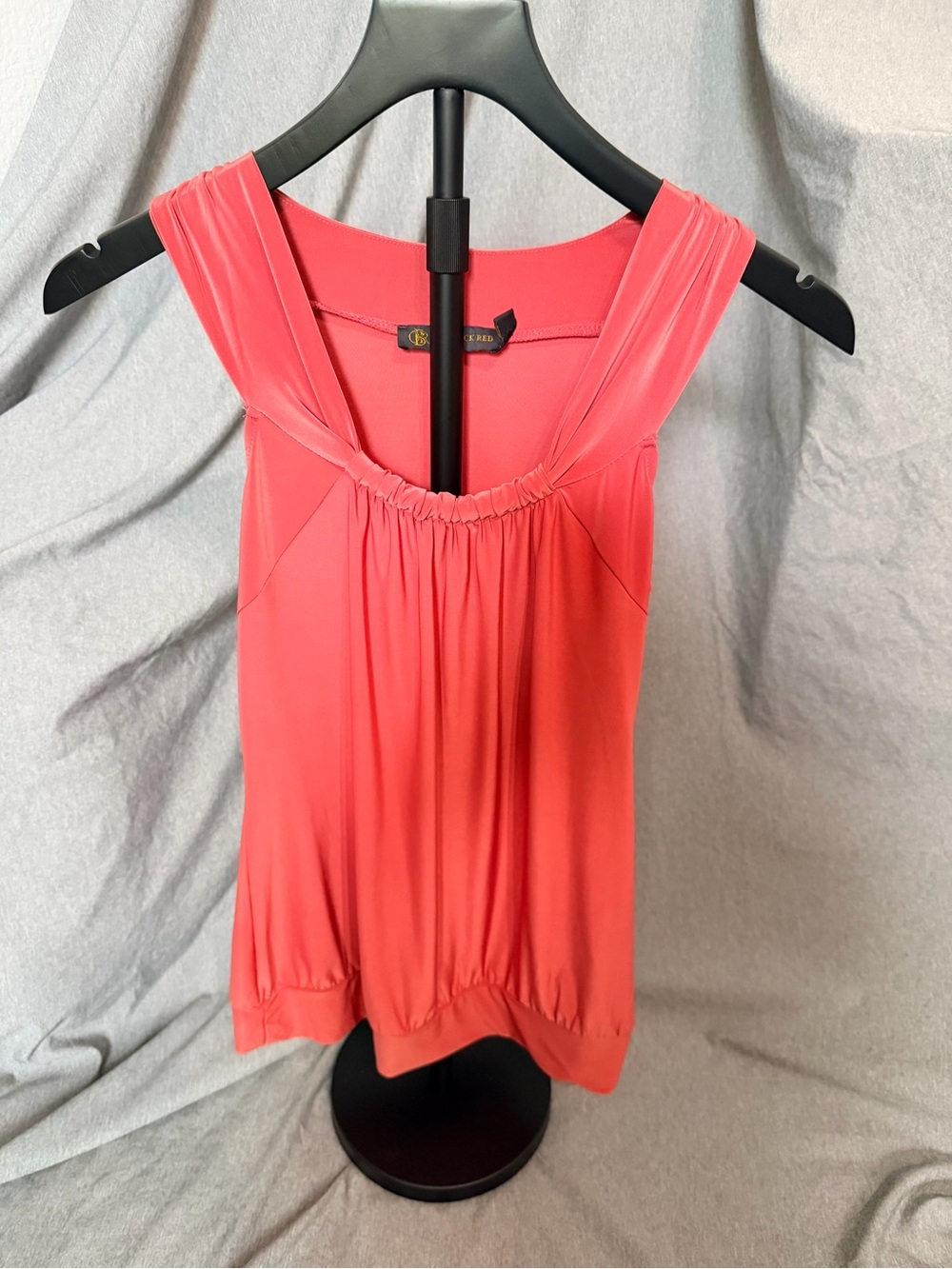 Outback Red Coral Gathered Neck Tank Top